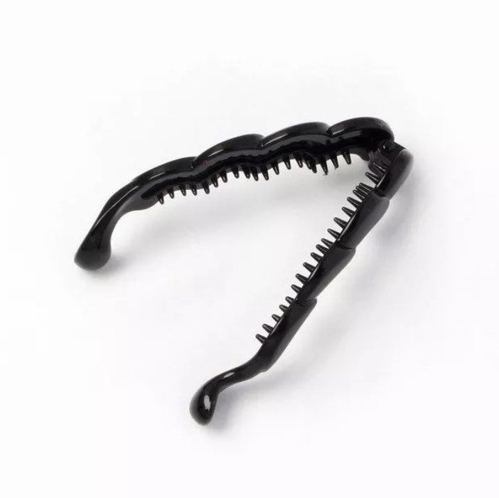 Black Twisted Style Banana Clip 11cm