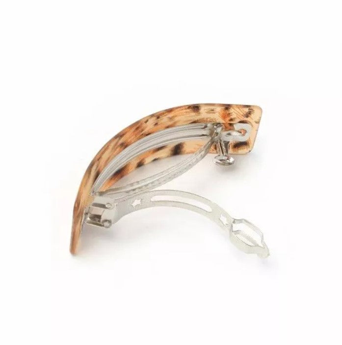 Rectangle Acrylic Leopard Print Barrette