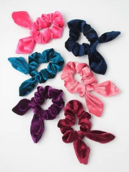 Velvet Scrunchie with Tails
