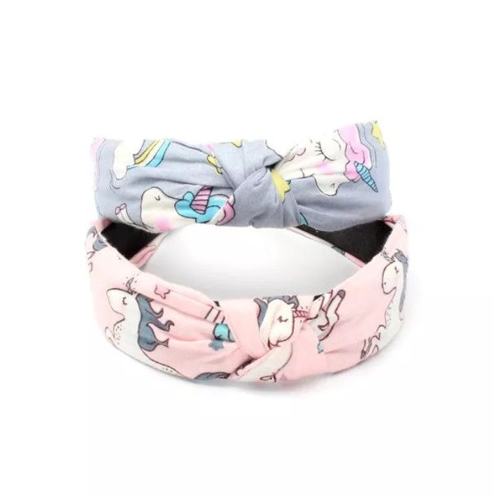 Unicorn Print Knot Alice Band