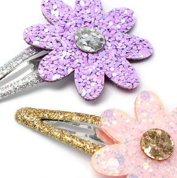 Glitter Flower Sleepies & Alice Band Set