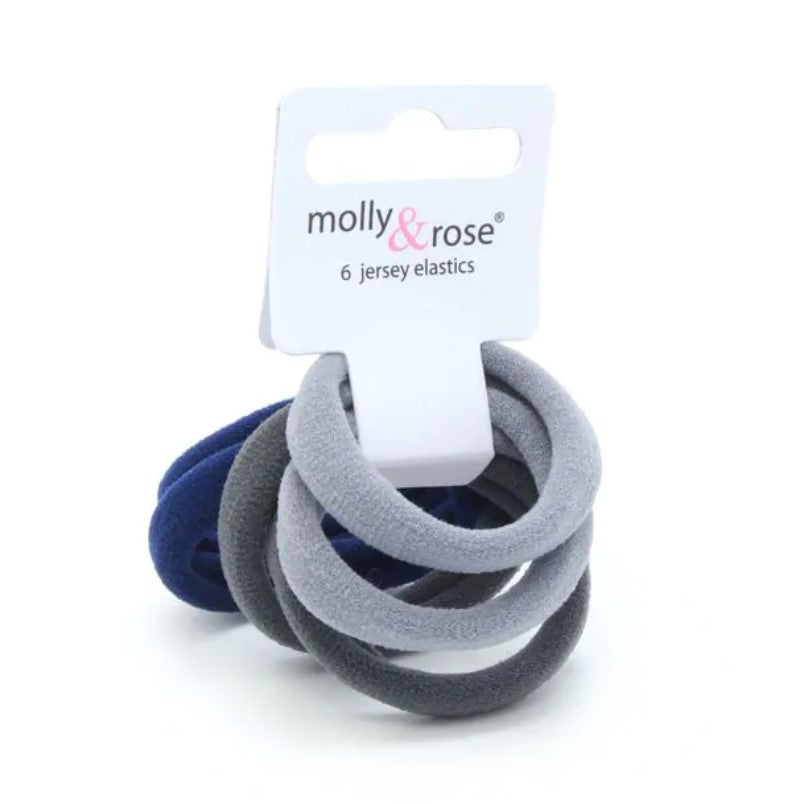 Blue/Grey Jersey Elastics