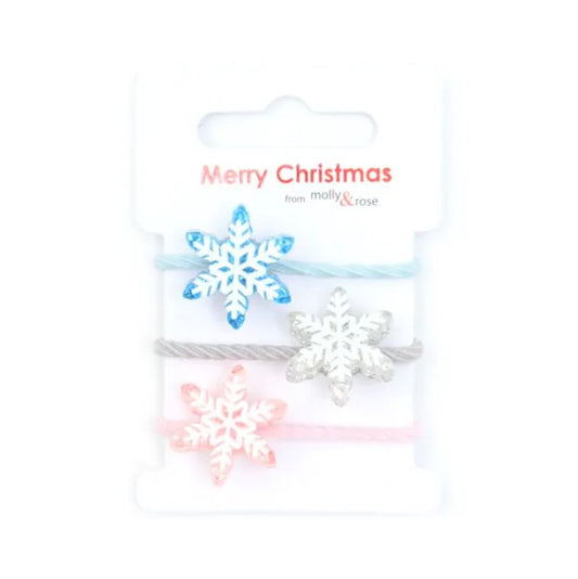 Snowflake Motif Christmas Elastics