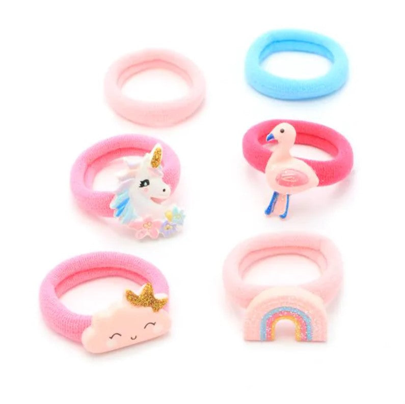 Card of 4 Motif and Plain Jersey Elastics