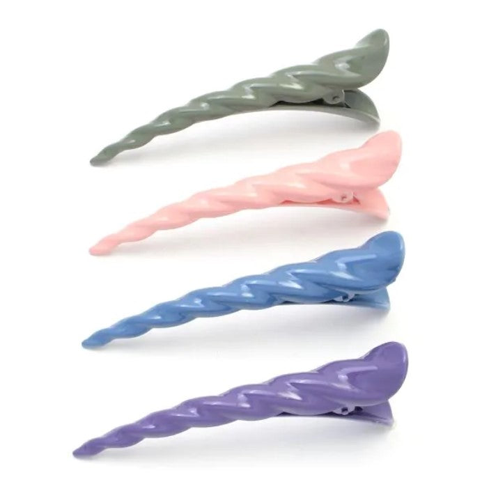 Coloured Twisted Style Beak Clip