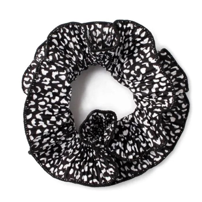 Extra Large Black & White Animal Print Scrunchie