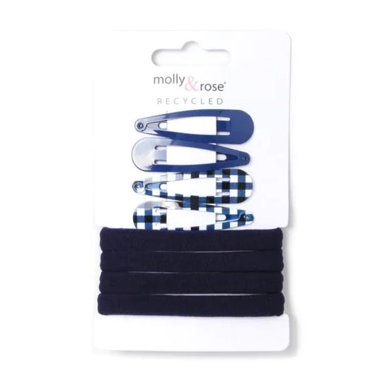 Navy Sleepies and Jersey Elastics Set