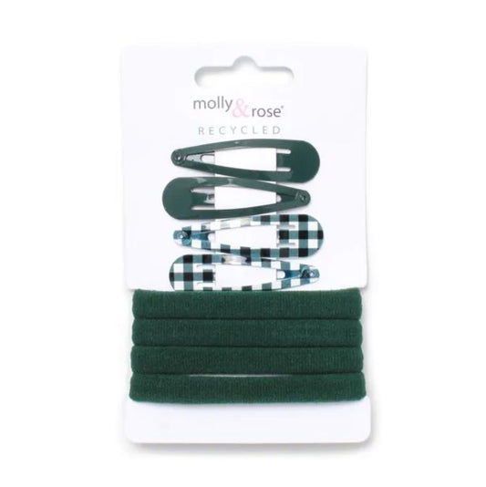Bottle Green Sleepies and Jersey Elastics Set
