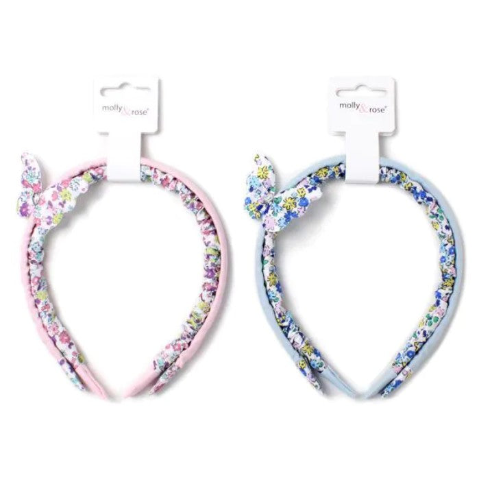 Card of 2 Fabric Covered Alice Bands