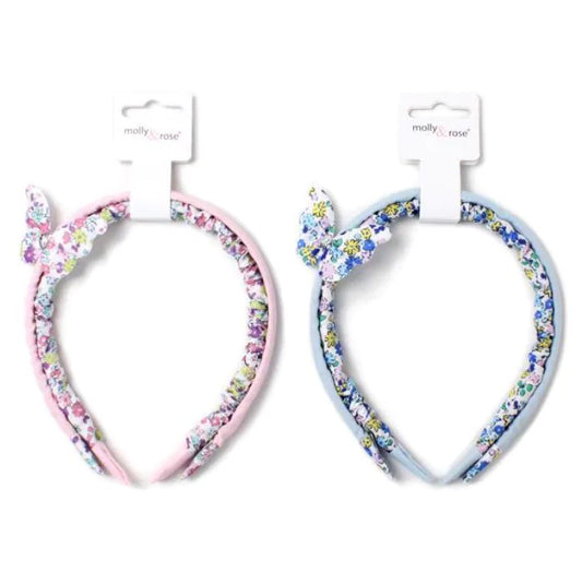 Card of 2 Fabric Covered Alice Bands