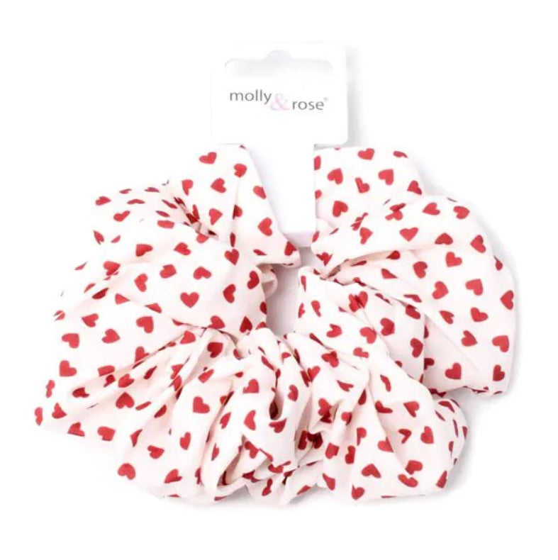Large Heart and Cherry Print Scrunchies