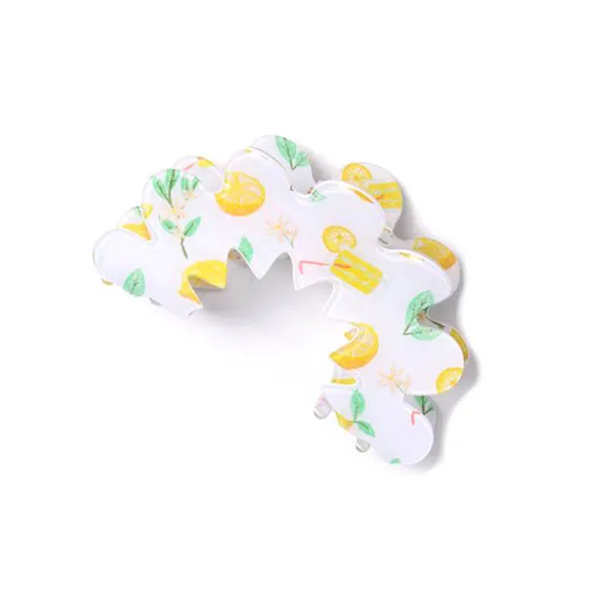 Lemon print Zigzag Hair Clamp