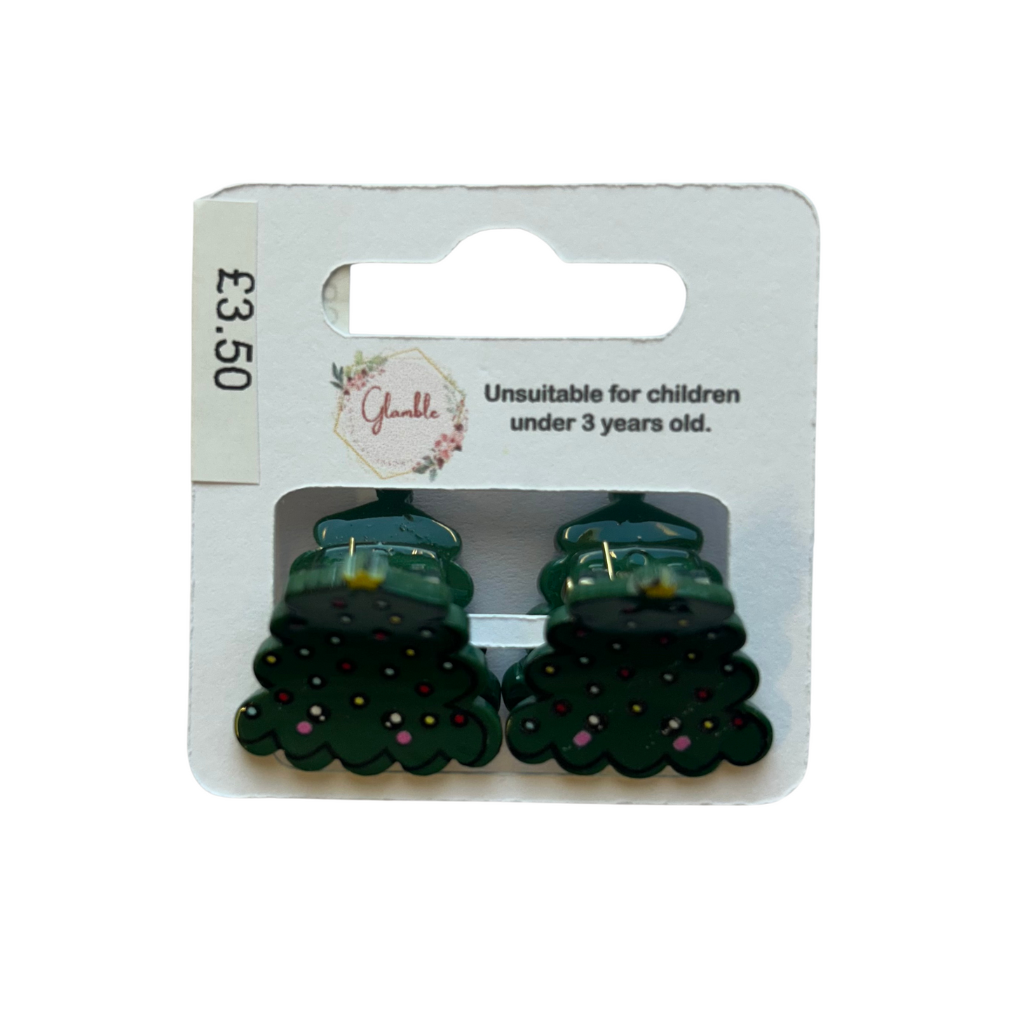 Card of 2 Christmas Tree Mini Clamps