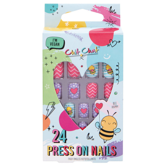 Chit Chat Stick On Nails - Bee Happy
