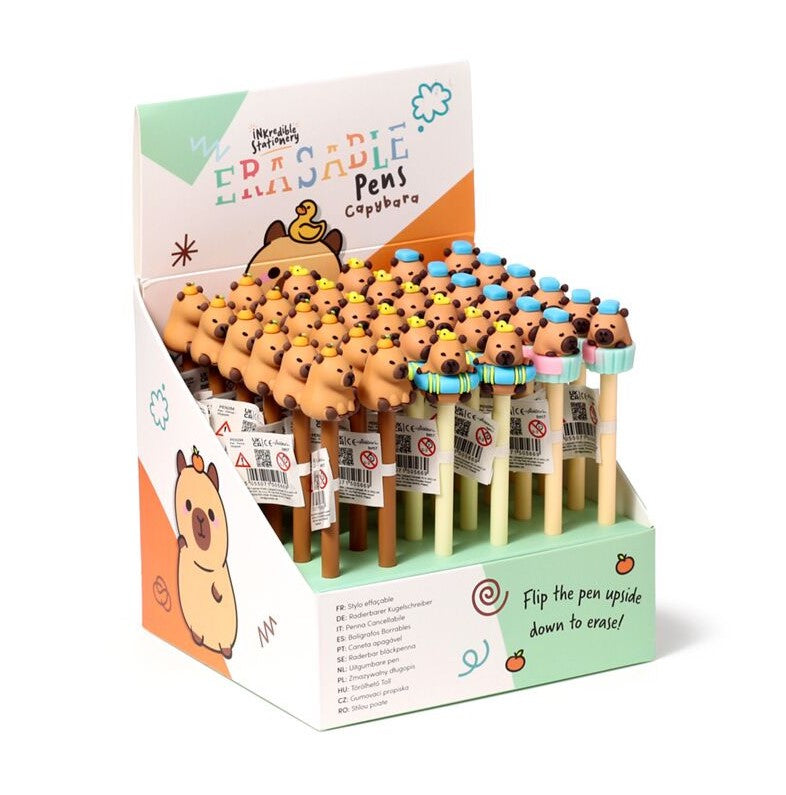 Capybara Erasable Pen with Topper
