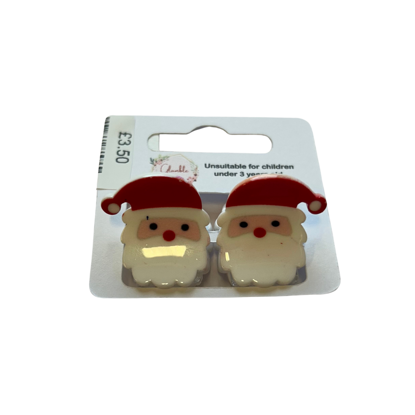 Card of 2 Santa Mini Clamps