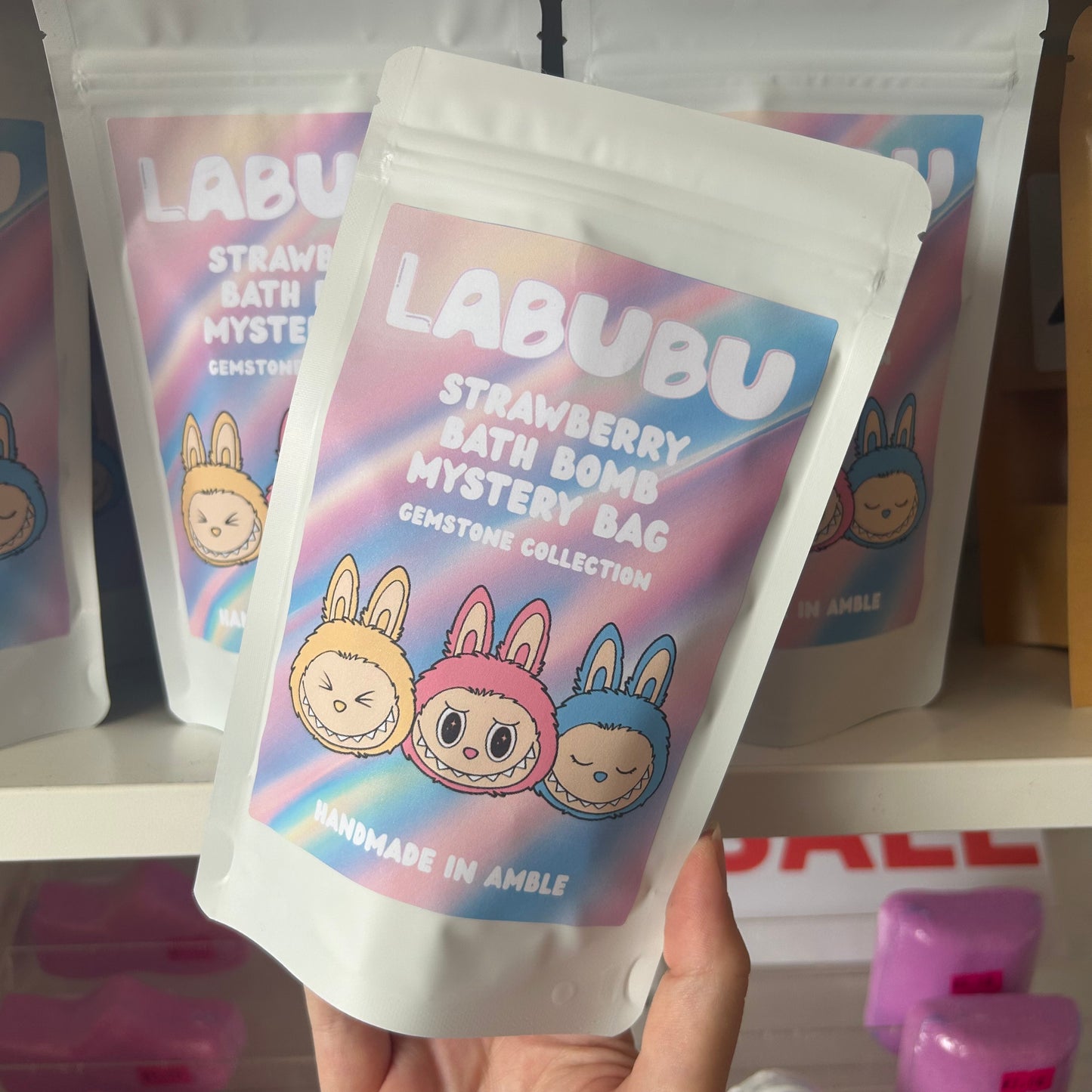 Strawberry Labubu Mystery Bag Bath Bomb