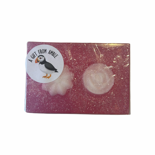 Pink Bubbly Flower Soap Bar