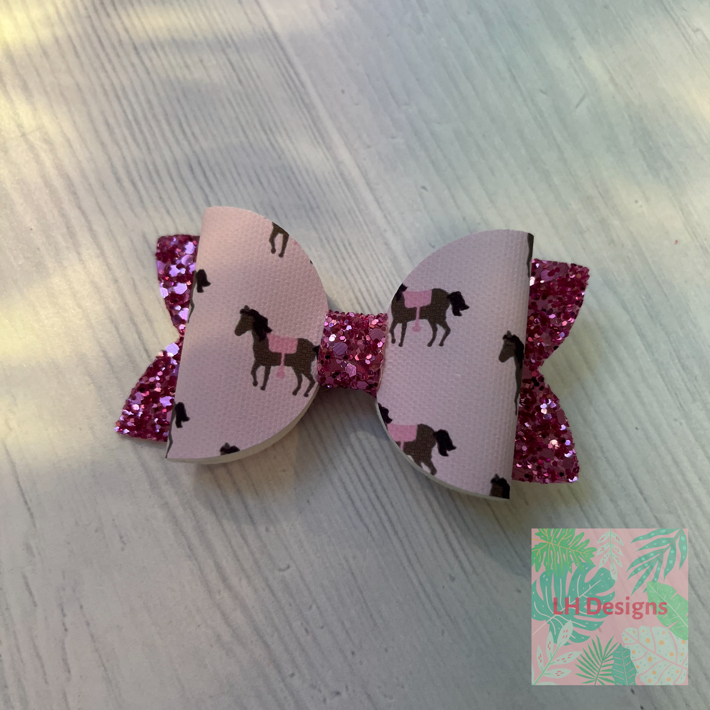 Pink Horse Hair Bow