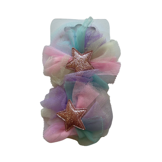 Card of 2 Pastel Star Beak Clips