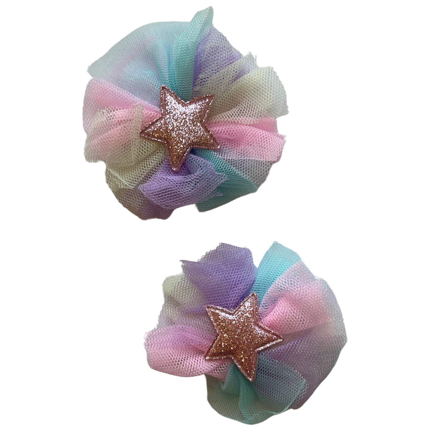 Card of 2 Pastel Star Beak Clips