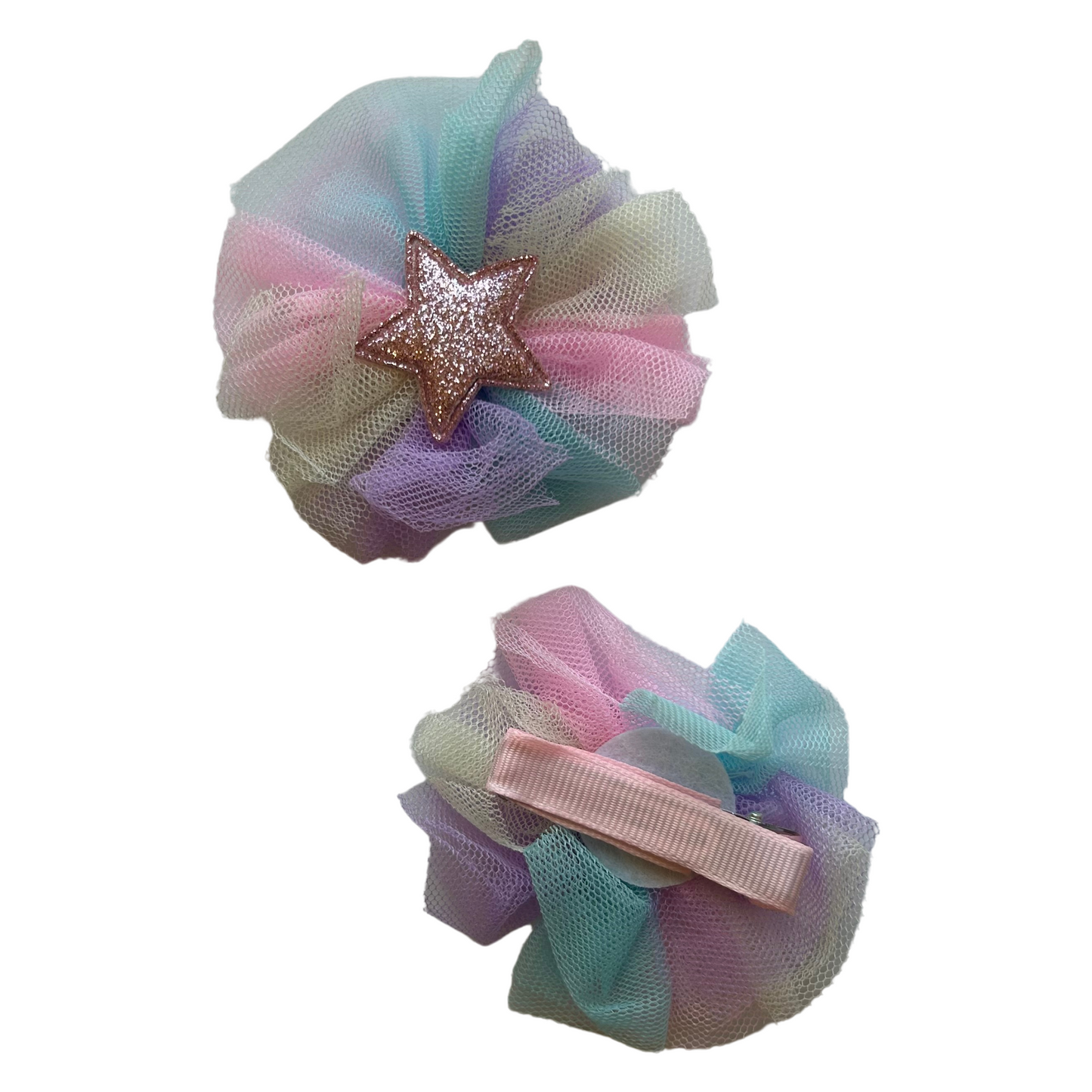 Card of 2 Pastel Star Beak Clips