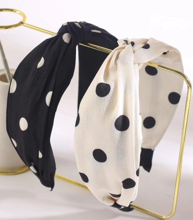 Twisted Front Polka Dot Alice Band