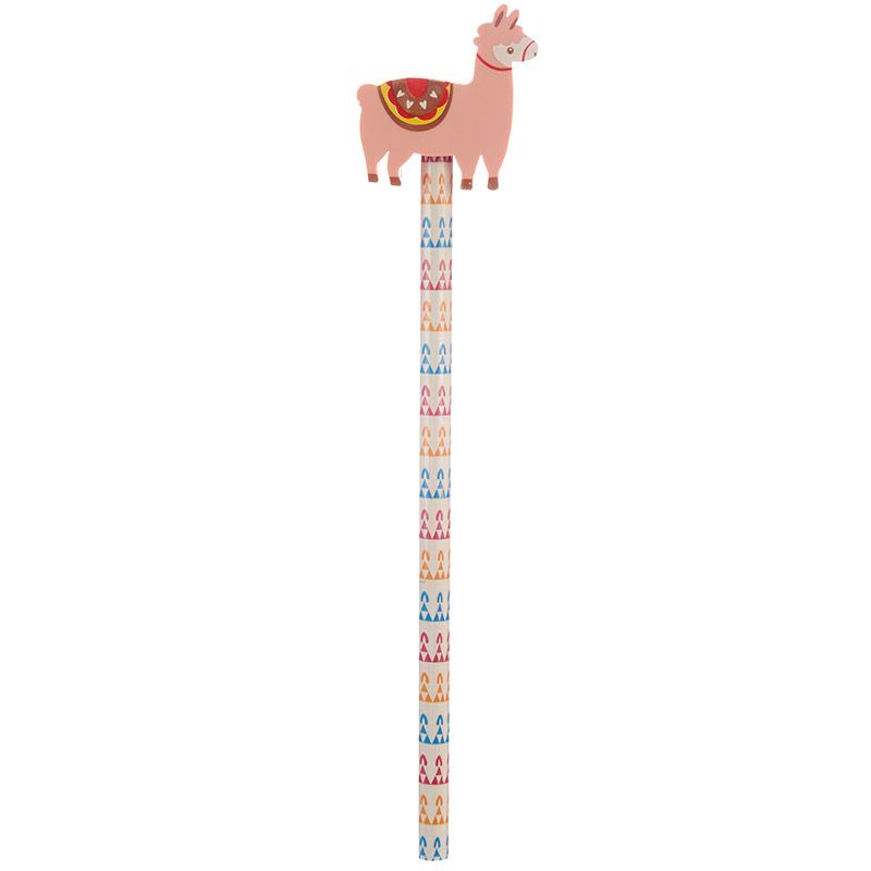 Oh My Llama Pencil & Eraser Topper