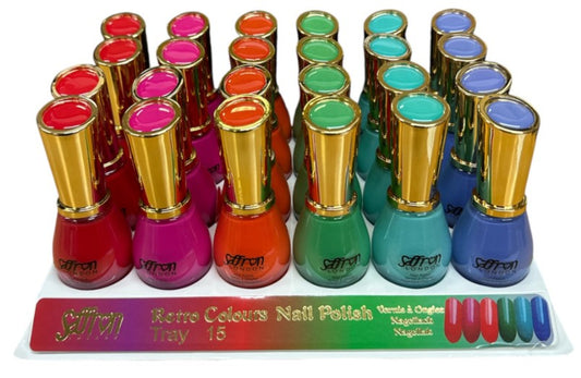 Saffron Nail Polish - 15 Retro Colours