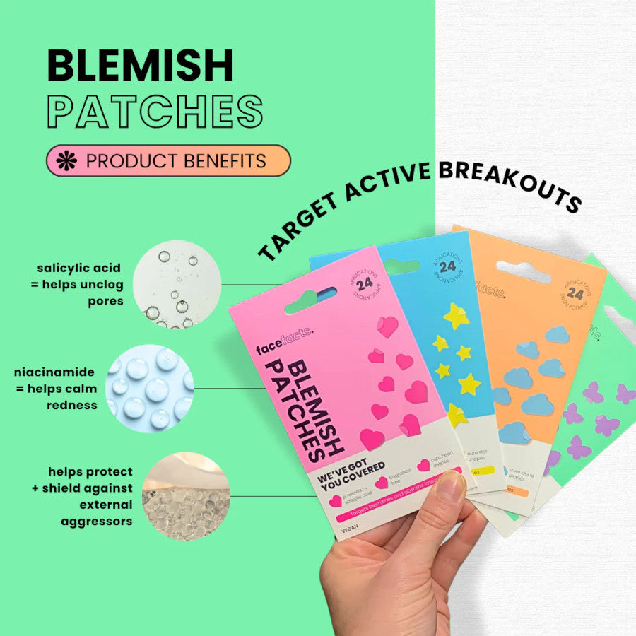 Face Facts Blemish Patches - Pink Hearts