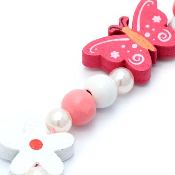 Children's Butterfly Beaded Necklace and Bracelet set