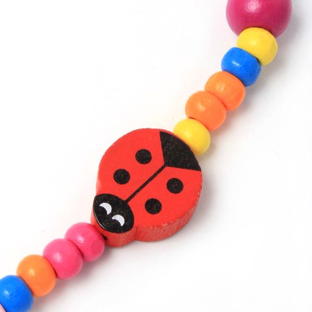 Children's Ladybird Beaded Necklace and Bracelet set