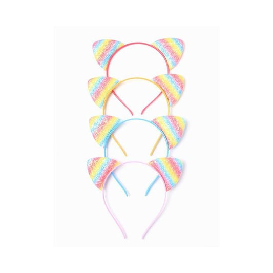 Sparkly Rainbow Cat Ears Alice Band