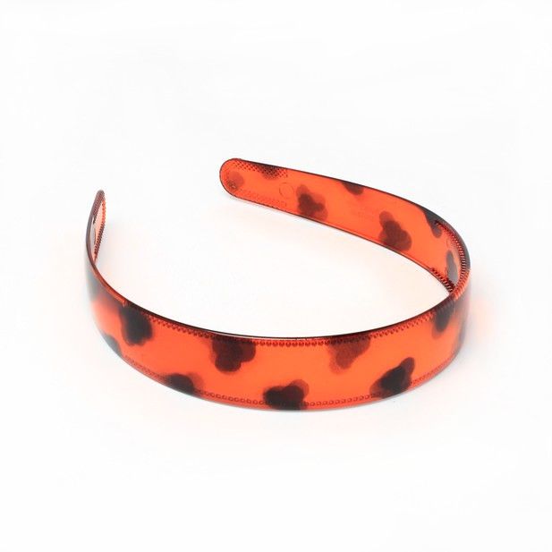 2.5cm Tortoiseshell Plastic Alice Band With Teeth