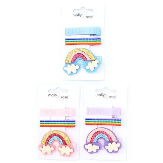 Rainbow Mix Hair Clips