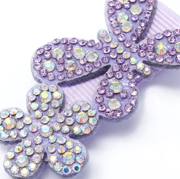 Diamante Flower and Butterfly Clips