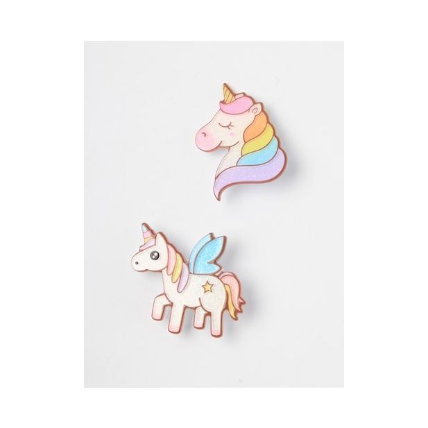 Acrylic Glitter Unicorn Clip