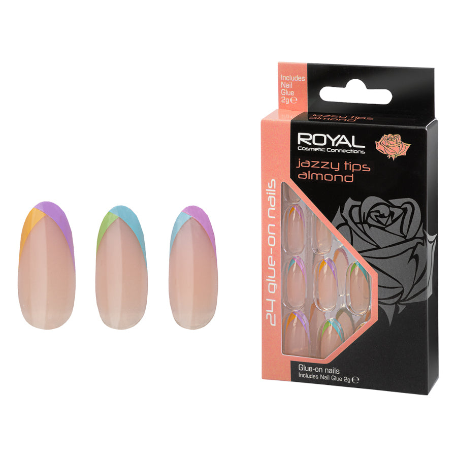 Royal Glue-on Nail Tips - Jazzy Tips Almond