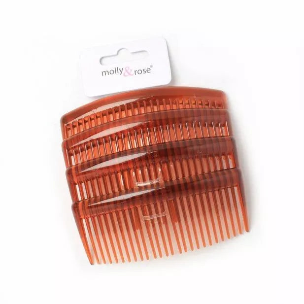 Card of 4 Brown Combs