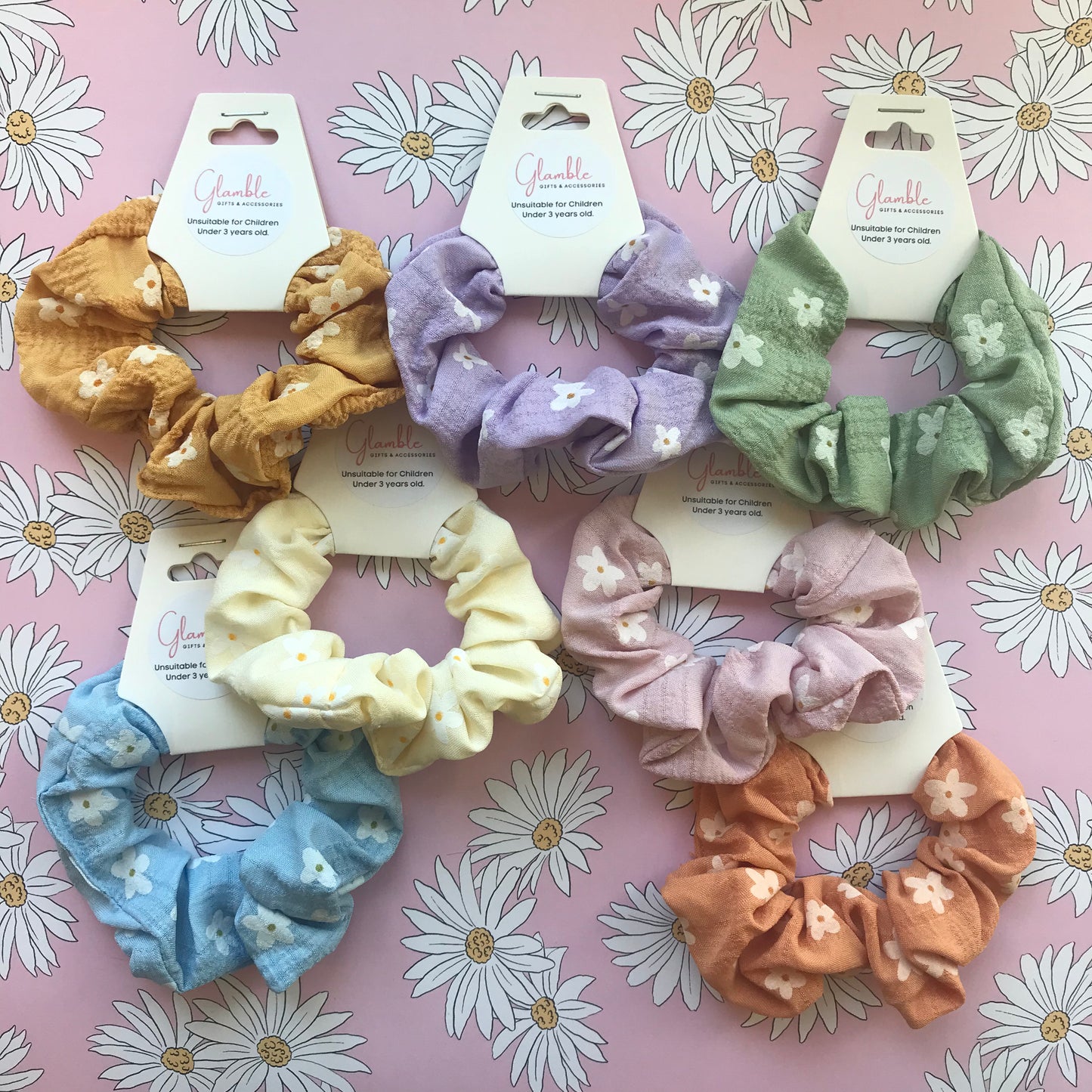 Floral Print Scrunchies