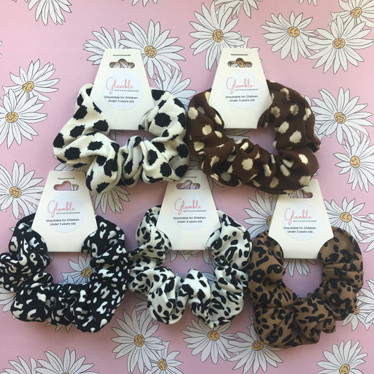 Animal Print Scrunchies