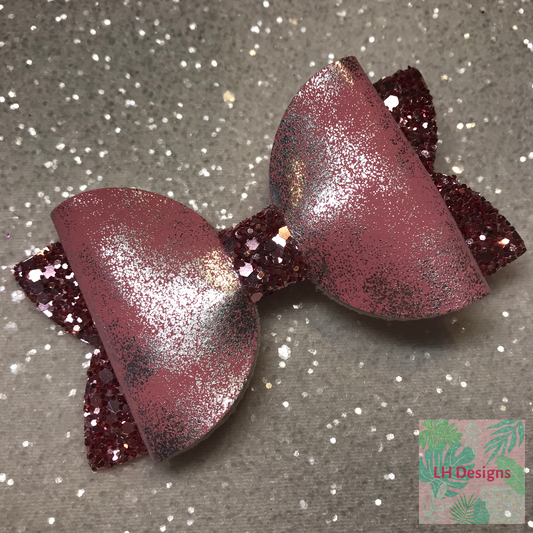 Shimmer Pink Hair Bow