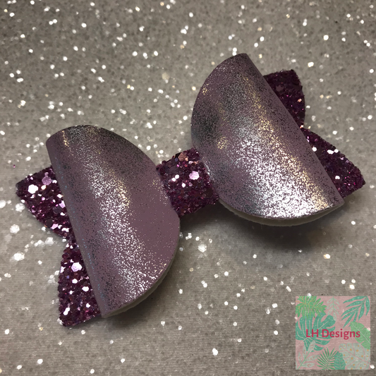 Shimmer Purple Hair Bow