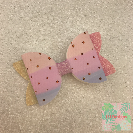 Pastel Ombre Star Hair Bow