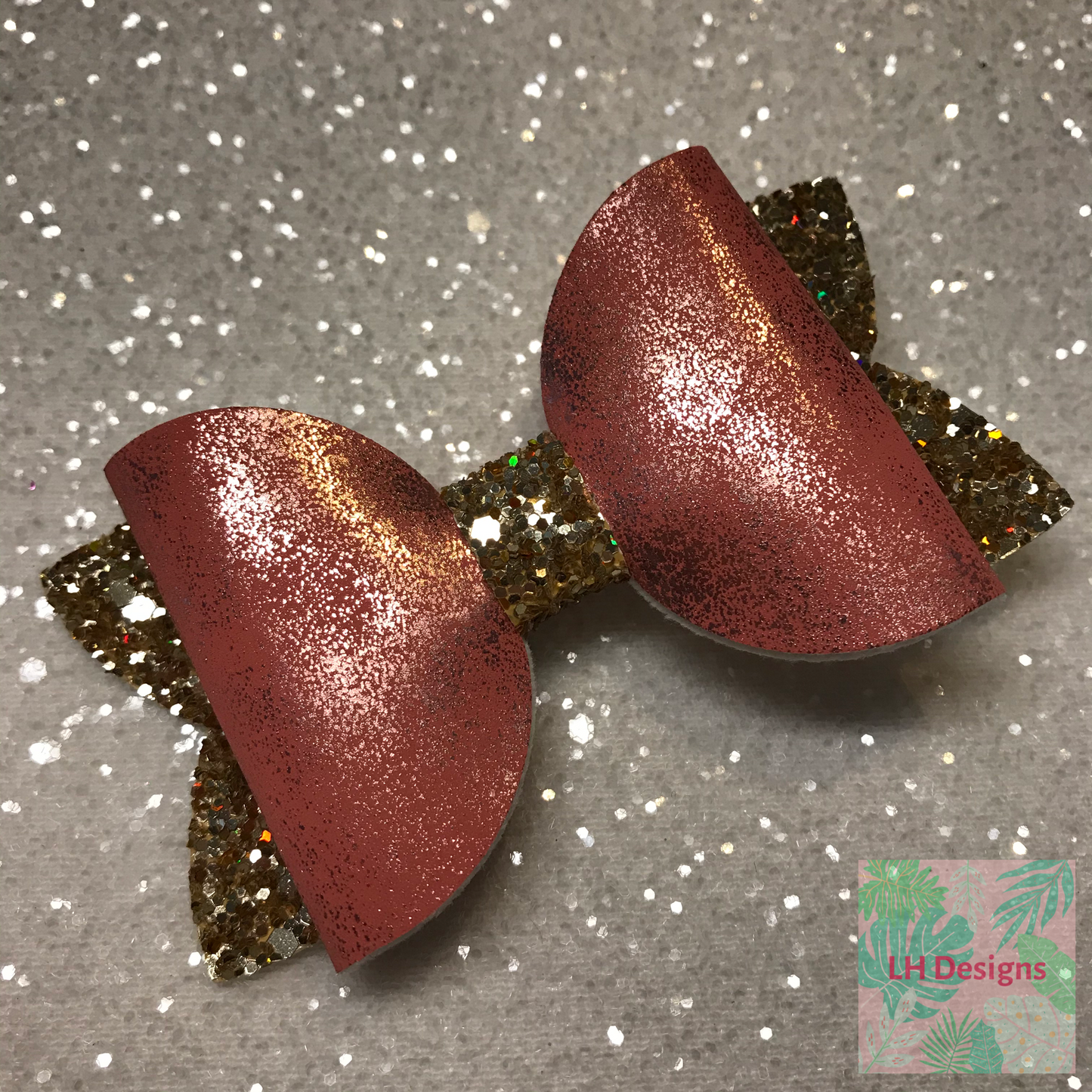 Shimmer Copper Hair Bow