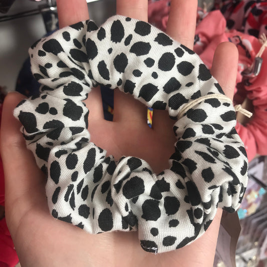Black and White Spot Scrunchie