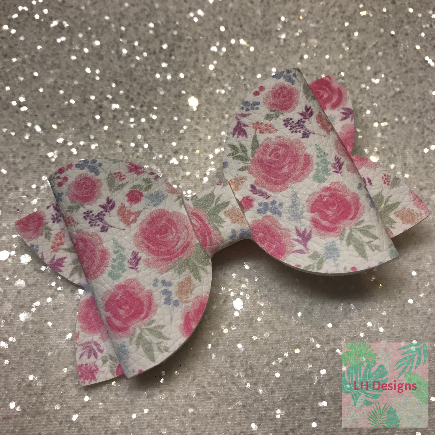 Pink Rose Hair Bow