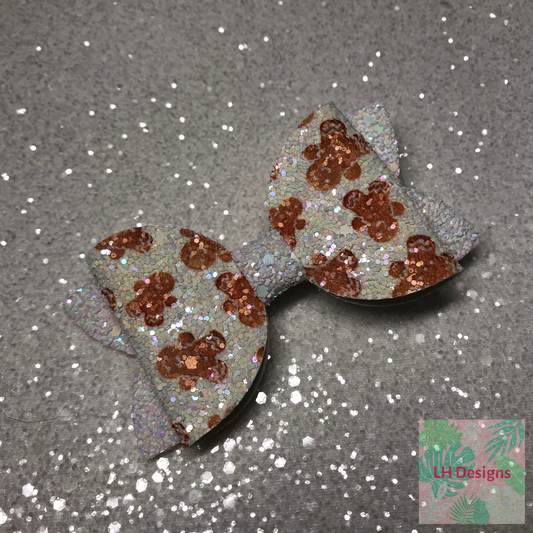 Gingerbread Man Hair Bow